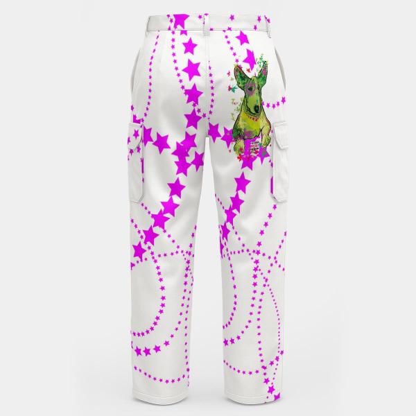 Cargohose mit Roxy - Hose, lang oder kurz, bunt, 100% Polyester, Grösse S-5XL, fester Stoff, Normale Passform, Mischling, Mix, Bullterrier, Bulli